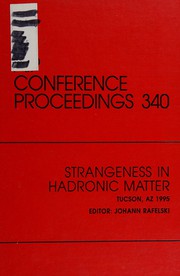 Strangeness in Hadronic Matter