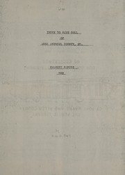 Index to rent roll of Anne Arundel County, Md. 1651-1718