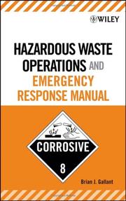 Hazardous waste operations and emergency response manual