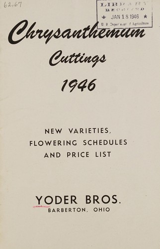 Chrysanthemum cuttings, 1946