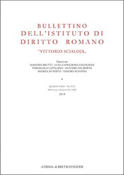 Bullettino Dell'istituto Di Diritto Romano : 'vittorio Scialoja'