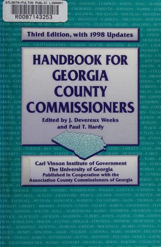 Handbook for Georgia county commissioners