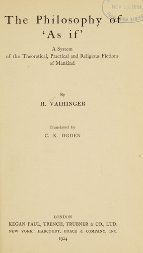 The philosophy of às if