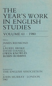 The year's work in english studies vol. 61. 1980