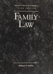 Instructor's manual to accompany Family law