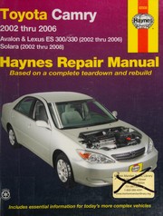 Toyota Camry, 2002 Thru 2006