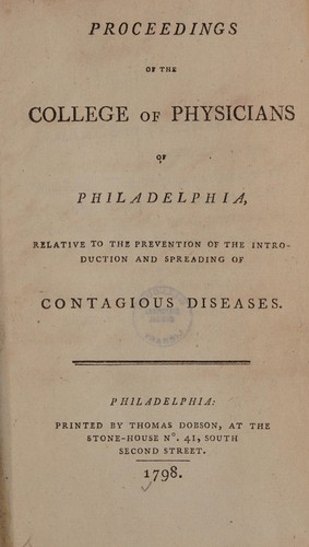 Proceedings of the College of Physicians of Philadelphia
