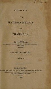 Elements of materia medica and pharmacy
