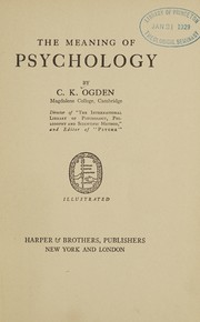 The meaning of psychology
