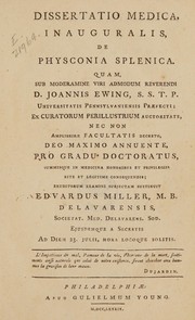 Dissertatio medica, inauguralis, de physconia splenica