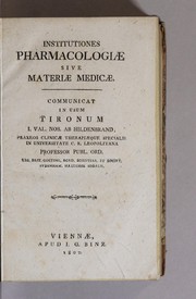 Institutiones pharmacologiae sive Materiae medicae