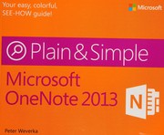 Microsoft OneNote 2013 plain & simple