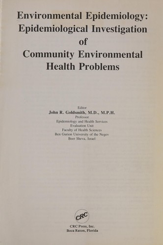 Environmental epidemiology