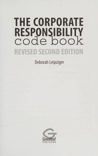 The corporate responsibility code book