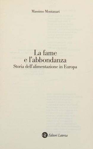 La fame e l'abbondanza