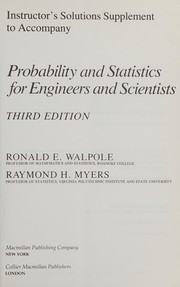 Instructor's solutions supplement to accompany Probability and statistics for engineers and scientists