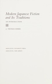 Modern Japanese Fiction and Its Traditions