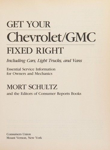 Get your Chevrolet/GMC fixed right