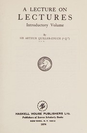A lecture on lectures, introductory volume