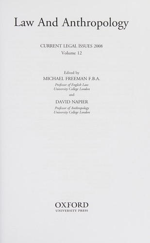 Law and anthropology