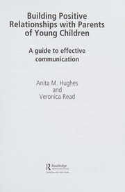 Building positive relationships with parents of young children
