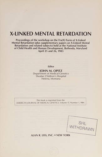X-linked mental retardation