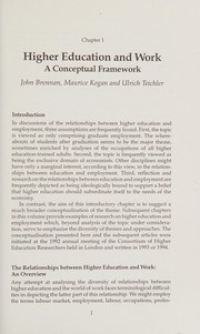 Higher education and work