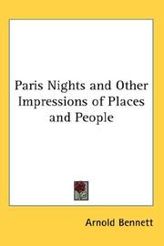 Paris nights, and other impressions of places and people