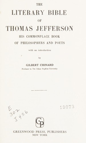 The literary Bible of Thomas Jefferson