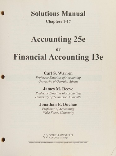 Solutions manual, chapters 1-17