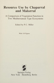 Resource use by chaparral and matorral