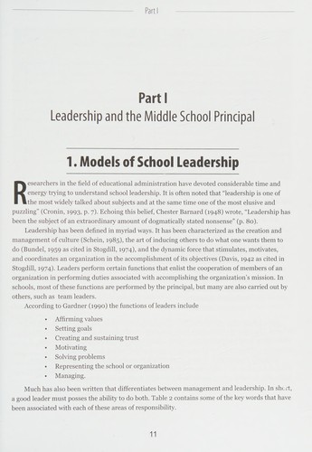 The Developmentally Responsive Middle Level Principal