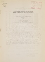 Annual forest insect status report
