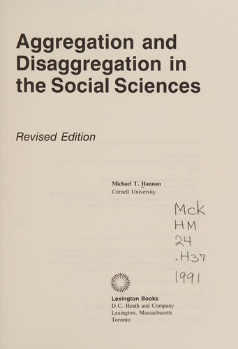 Aggregation and disaggregation in the social sciences