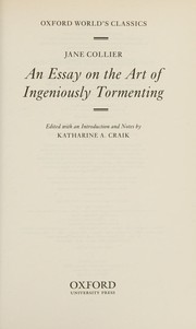 Essay on the Art of Ingeniously Tormenting