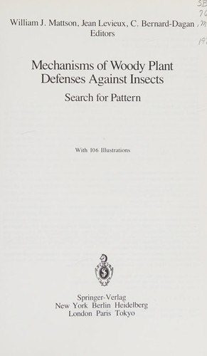 Mechanisms of Woody Plant Defenses Against Insects