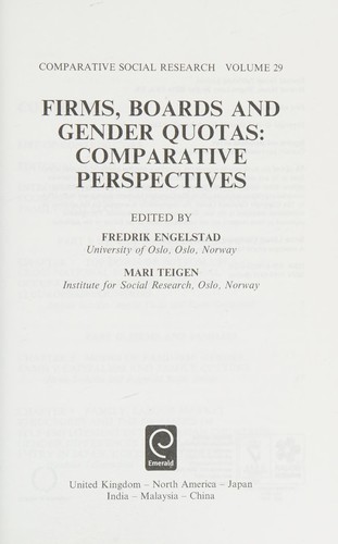 Firms, Boards and Gender Quotas