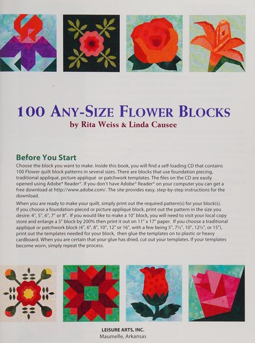 100 any-size flower blocks