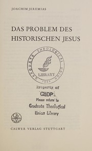 Das Problem des historischen Jesus