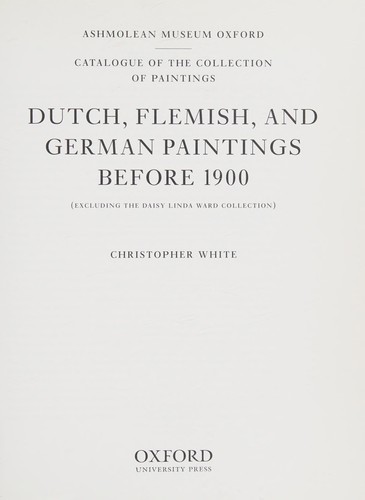 Ashmolean Museum Oxford, catalogue of the collection of paintings