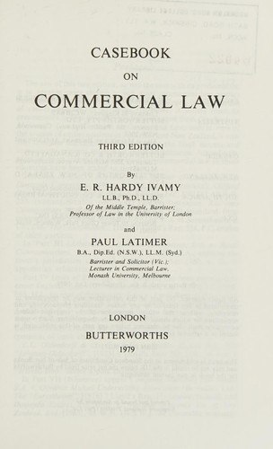 Casebook on commercial law