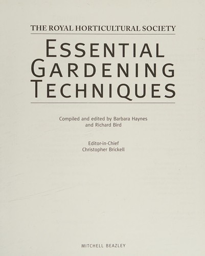 The Royal Horticultural Society essential gardening techniques