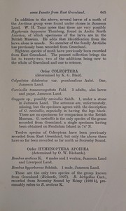 Some insects from the Scoresby Sound Region, east Greenland, with an account of the fauna of a nunatak