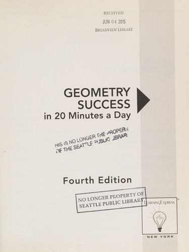 Geometry success in 20 minutes a day