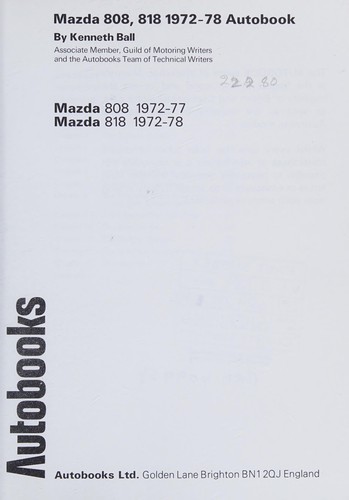 Mazda 808, 818 1972-78 autobook ..
