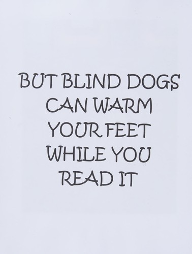 Blind dogs can't fetch
