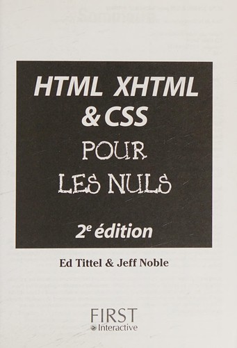 HTML, XHTML & CSS pour les nuls