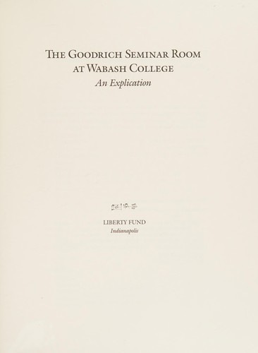 The Goodrich Seminar Room at Wabash College