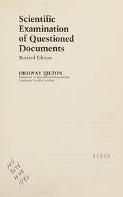 Scientific examination of questioned documents