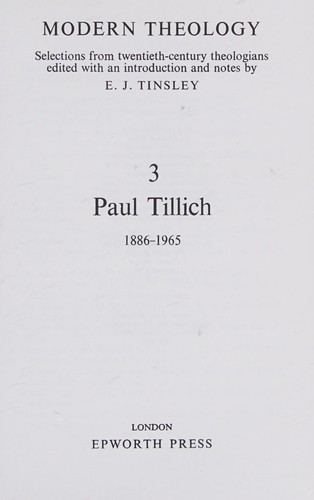 Paul Tillich 1886-1965